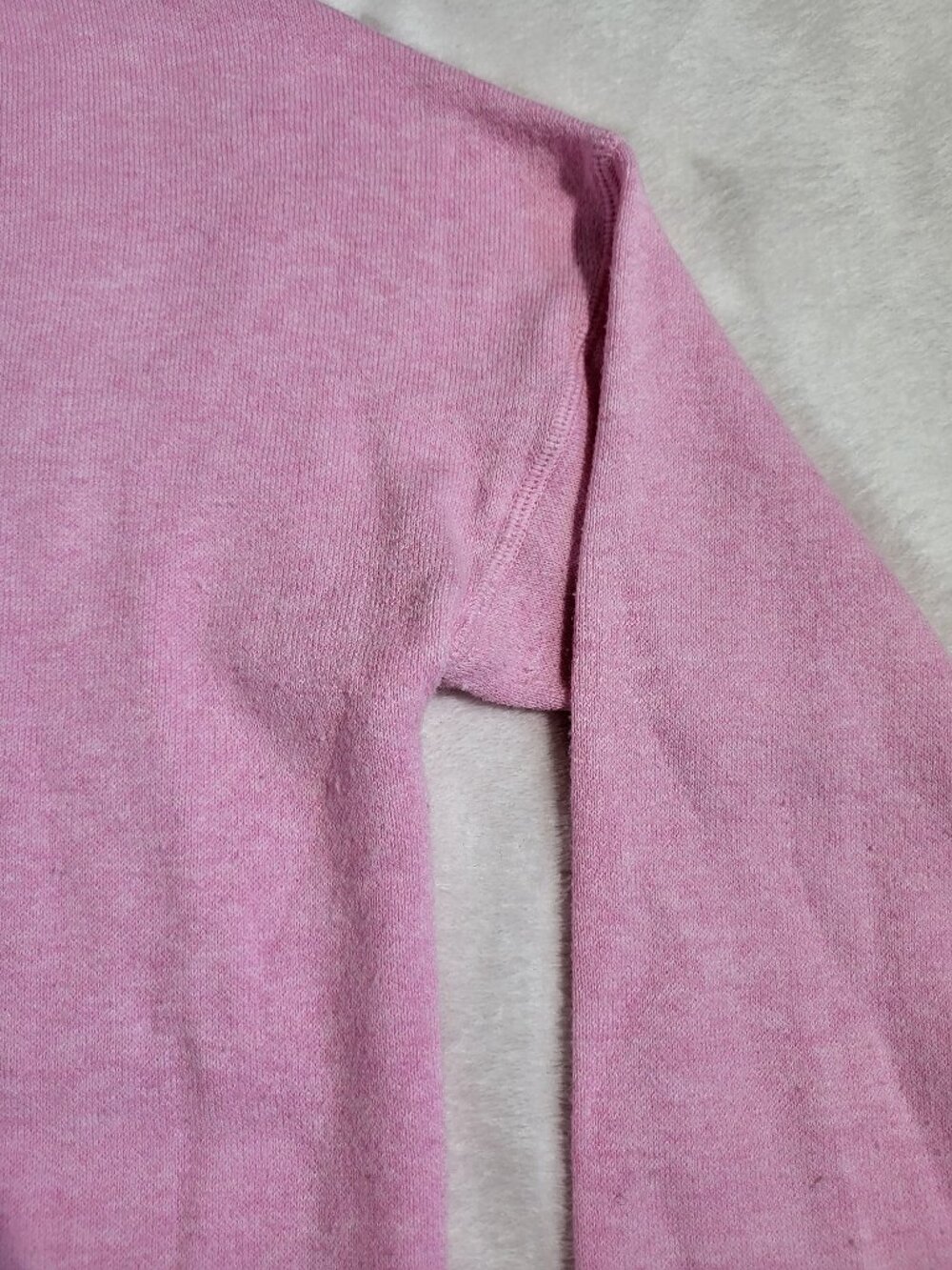 Kinross Cashmere Light Pink Cotton Cashmere Long Sleeve Hooded Cardigan - Size L - Picture 5 of 10